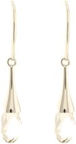 Behave® Dames oorbellen hangers zilver-kleur met druppel hanger 2,3 cm