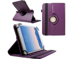 360 Rotating Book Case Universele Tablethoes - Geschikt voor Medion 10,1 LifeTab - Paars