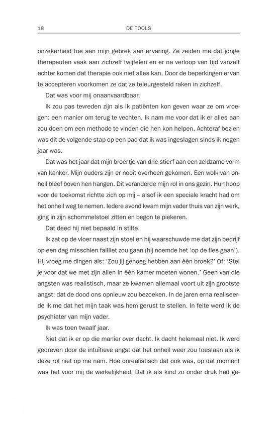 Pagina 18 met tekst over 'De Tools'.
