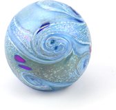 Glasobject Elan bulb blauw mini urn glas