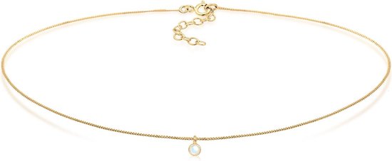 Elli Collier tour de cou pendentif pierre de lune base geo 925 argent