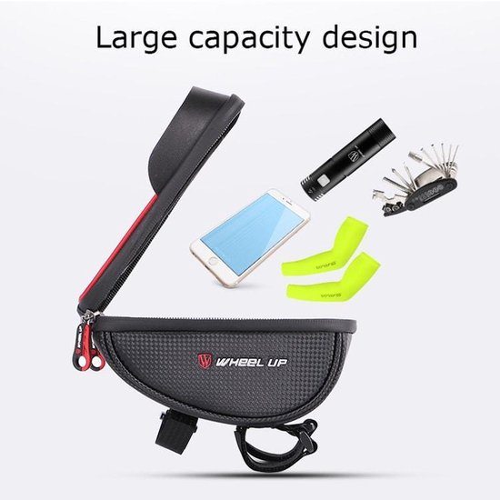 Smartphone fiets stuurtas|telefoonhouder|mobielhouder fiets|waterproof fietstasje|stuur fietstas| |6.0 inch van Smart. — afbeelding 4