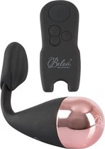 Belou – Draadloze Design Vibratie Ei met Clitoris Stimulatie en Draadloos Oplaadbaar voor Ongekende Hoogtepunten – Zwart/Roze