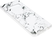 Wit marmer siliconen hoesje Geschikt voor Samsung Galaxy S10