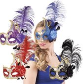 16 stuks: Masker Venetie - cigno in 4 kleuren - assorti