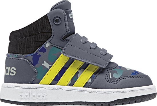adidas Hoops Mid 2.0 Sneakers - Maat 25 - Unisex - grijs/geel/blauw |  bol.com
