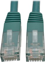 Tripp-Lite N200-002-GN Premium Cat5/5e/6 Gigabit Molded Patch Cable, 24 AWG, 550 MHz/1 Gbps (RJ45 M/M), Green, 2 ft. TrippLite