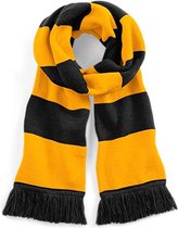Beechfield Sjaal met brede streep geel/zwart Unisex- sjaal lengte 182 cm