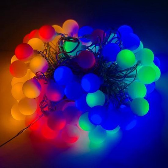Partyverlichting met 50 gekleurde LED lampjes - Multi color - 15 meter - voor binnen & buiten