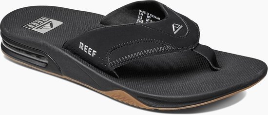 Reef Fanning Heren Slippers - Black/Silver - Maat 40 | bol.com