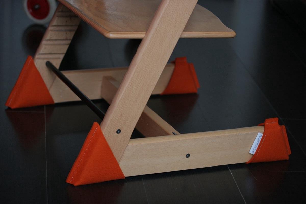 Sokkoo's Vloerbeschermers voor Tripp Trapp Kinderstoel, kleur Hip Oranje
