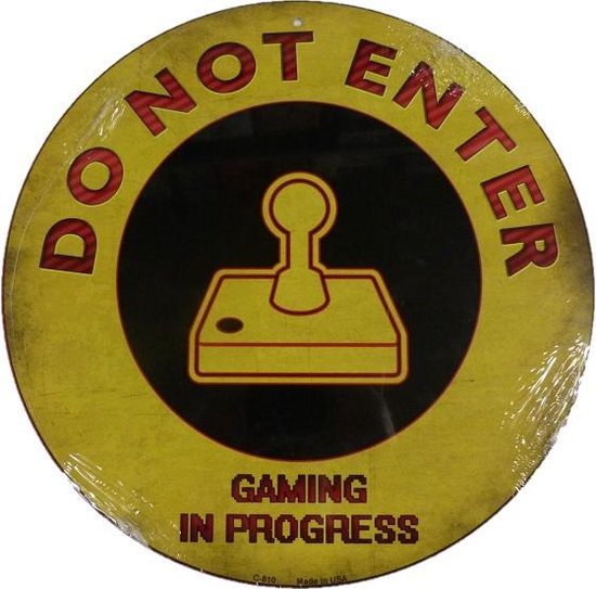 Wandbord - Do Not Enter Gaming In Progress -29.5cm-