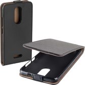 MP Case zwart eco lederen flip case voor Wiko U Pulse flip cover