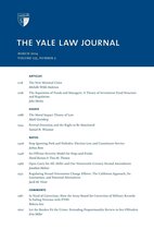 Yale Law Journal: Volume 123, Number 5 - March 2014