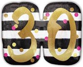 SuperShape Holographic Pink & Gold Milestone 30 Foil Balloon