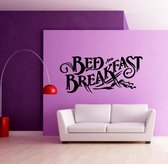 Muursticker - Bed And Breakfast - 50x115 - Zwart