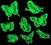 Glow In The Dark Vlinders / Vlinder / Butterfly kinderkamer decoratie lichtknop nachtlampje muur sticker