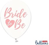 Ballonnen clear Bride To Be pink 50 stuks