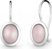 Quinn - Zilveren oorbellen met rozenkwarts - 035744930