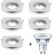 Philips LED inbouwspot - GU10  dimbaar | Wit (set van 5 stuks)