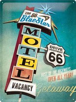 Nostalgic Art Metalen bord The 66 Blue Star Hotel