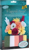 5x Folia knutselset crÃªpe papier bloemen, 21-delig