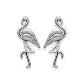 Amanto Oorbellen Fiza - 925 Zilver Gerhodineerd - Flamingo - 8x13 mm