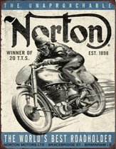 Norton motor winner wandbord reclamebord