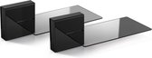 Meliconi Ghost Cubes - Soundbar Speaker Stands - Muursteunen - 2 Stuks - Zwart