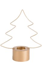 J-line T-Lichthouder Kerstboom Metaal Goud Small