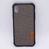 Voor IPhone XR – hoes, cover – TPU – Jeanslook – grijs