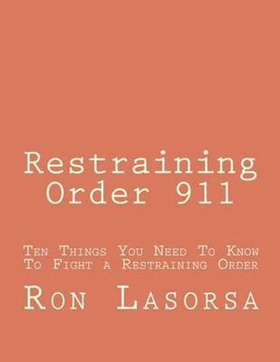 Restraining Order 911 - cover
