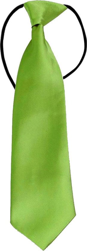 Fako Fashion® - Cravate pour enfants - Uni - Élastique - Vert