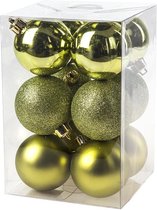 Cosy&Trendy kerstballen - 12 stuks - 6cm - pvc