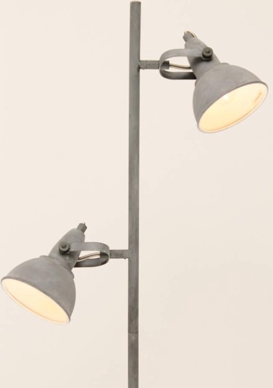 Industriële 2-lichts vloerlamp CUPS concrete | Beton | bol.com