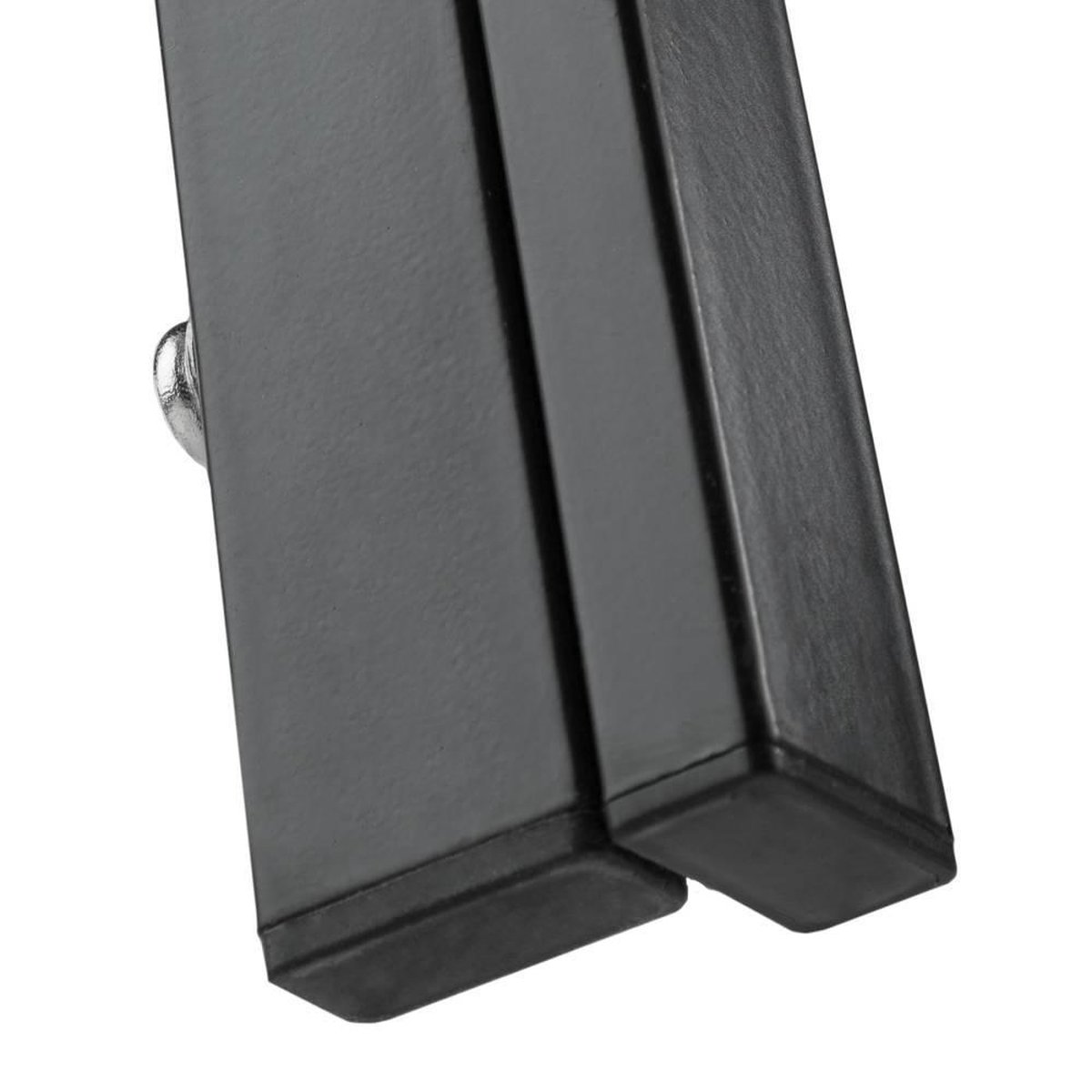 tectake® Eetkamerset met 4 Eetkamerstoelen - Eettafel met glazen blad - 120 x 70 x 75 cm - Eethoek set Tafel en Stoelen - Set van 4 Stoelen met kunstleer - Zwart – foto 8