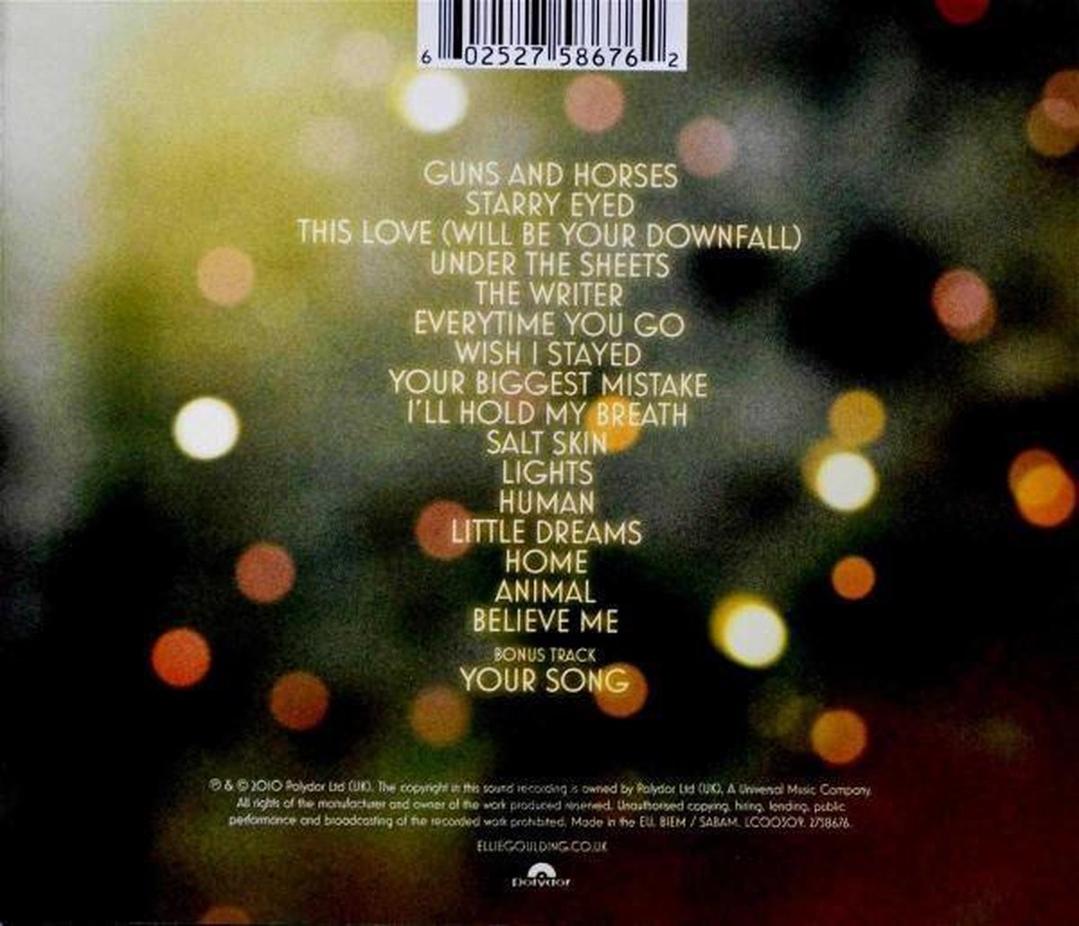 Ellie Goulding Bright Lights, Ellie Goulding CD (album) Muziek