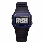 Hidzo Horloge Digital Watch ø 37 mm - Zwart - Kunststof