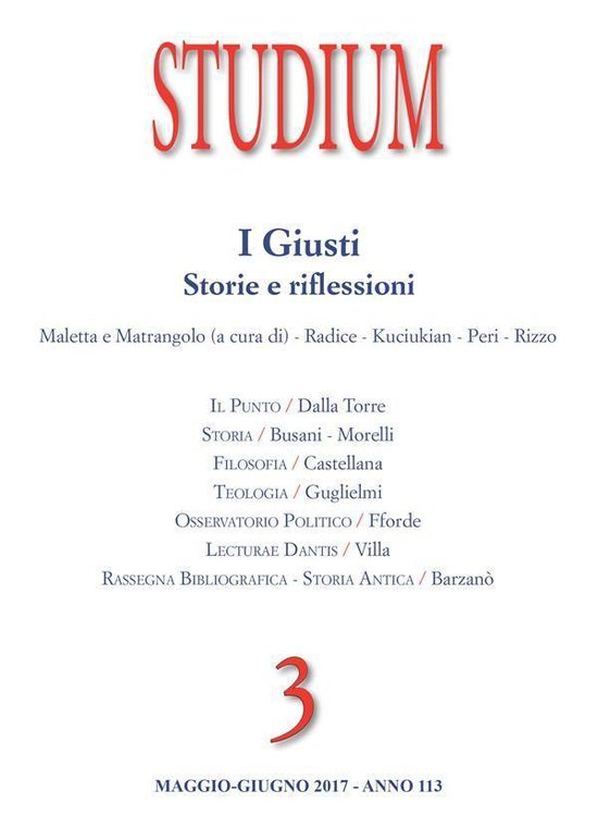 Studium 3 - Studium- I Giusti: storie e riflessioni - cover