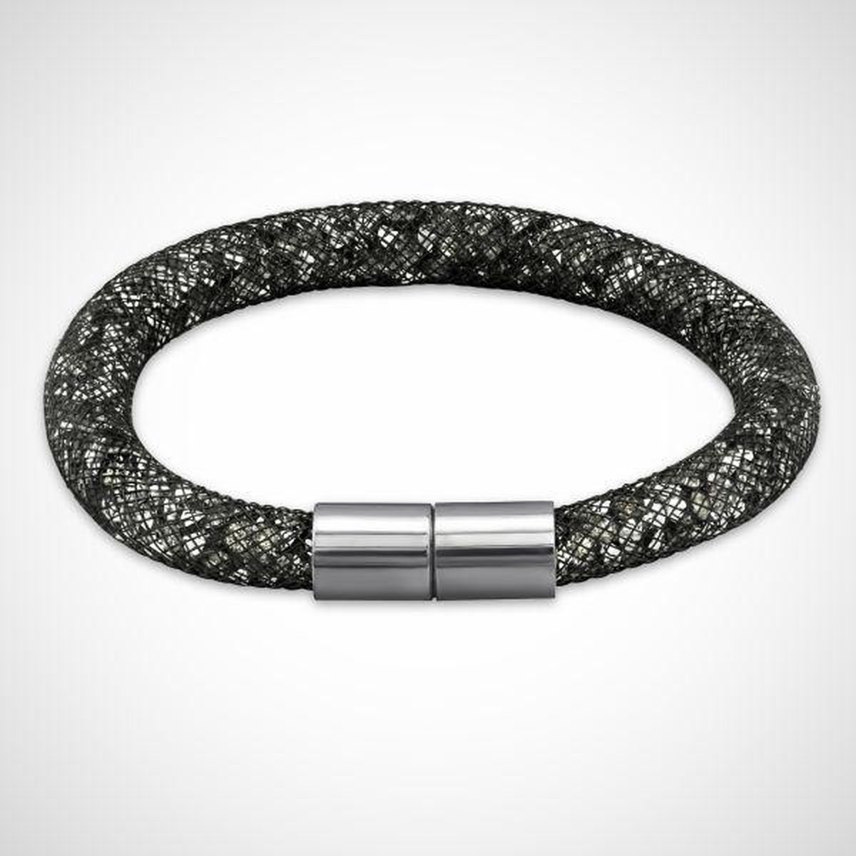 Armband - Stardust Crystal Tube - zilverkleurig/zwart
