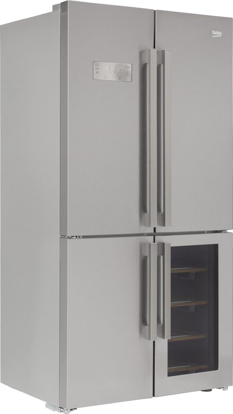 Beko GN1416220CX - Amerikaanse koelkast - met wijnkast | bol.com