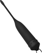 Vibrerende siliconen dilator / penis plug - zwart