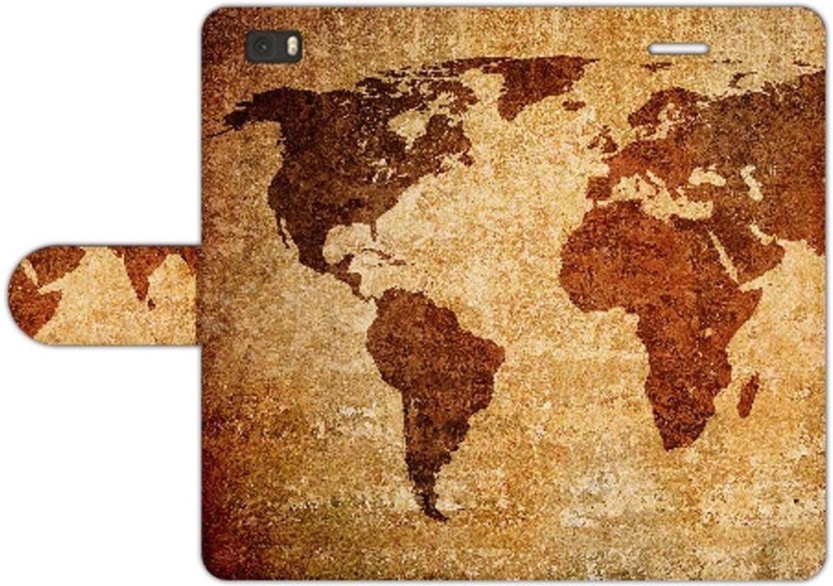 Huawei Ascend P8 Lite Flip Cover Wereldkaart