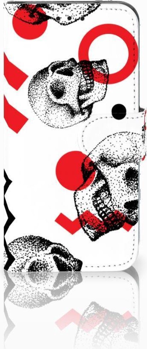 Telefoonhoesje met Naam Samsung Galaxy S10e Skull Red