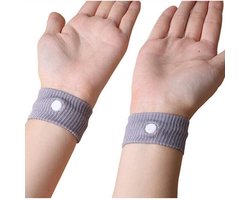 Anti wagenziek misselijkheid bandjes - grijs