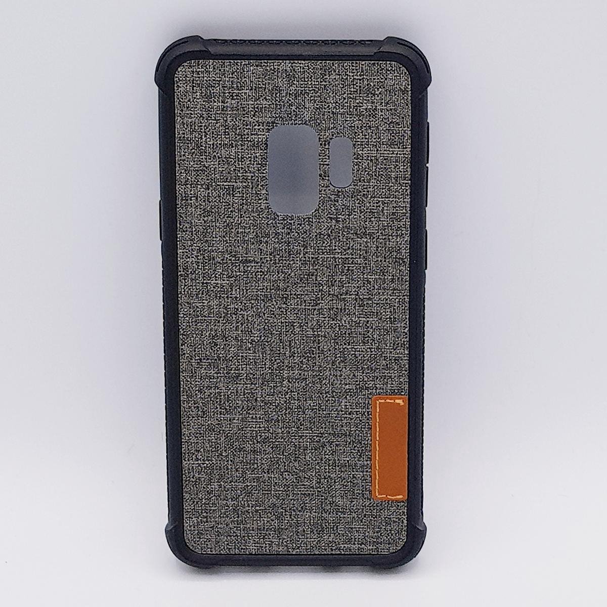 Geschikt voor Samsung Galaxy S9 – hoes, cover – TPU – Jeanslook – kaki