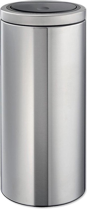 Brabantia Touch bin flat top - 30 liter - matt steel