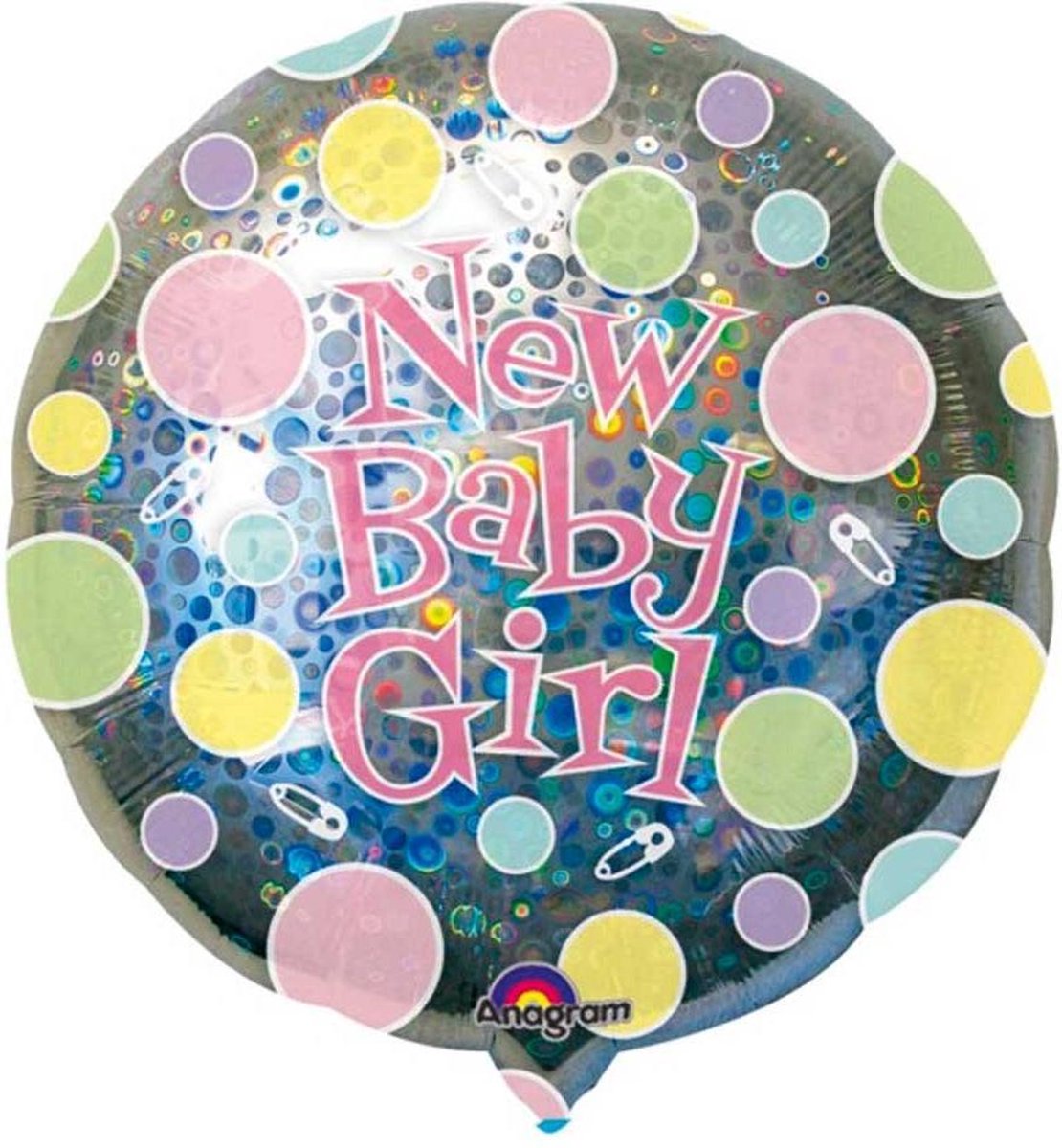 Qualatex - Folieballon XL New Baby Girl Holografisch 81 cm