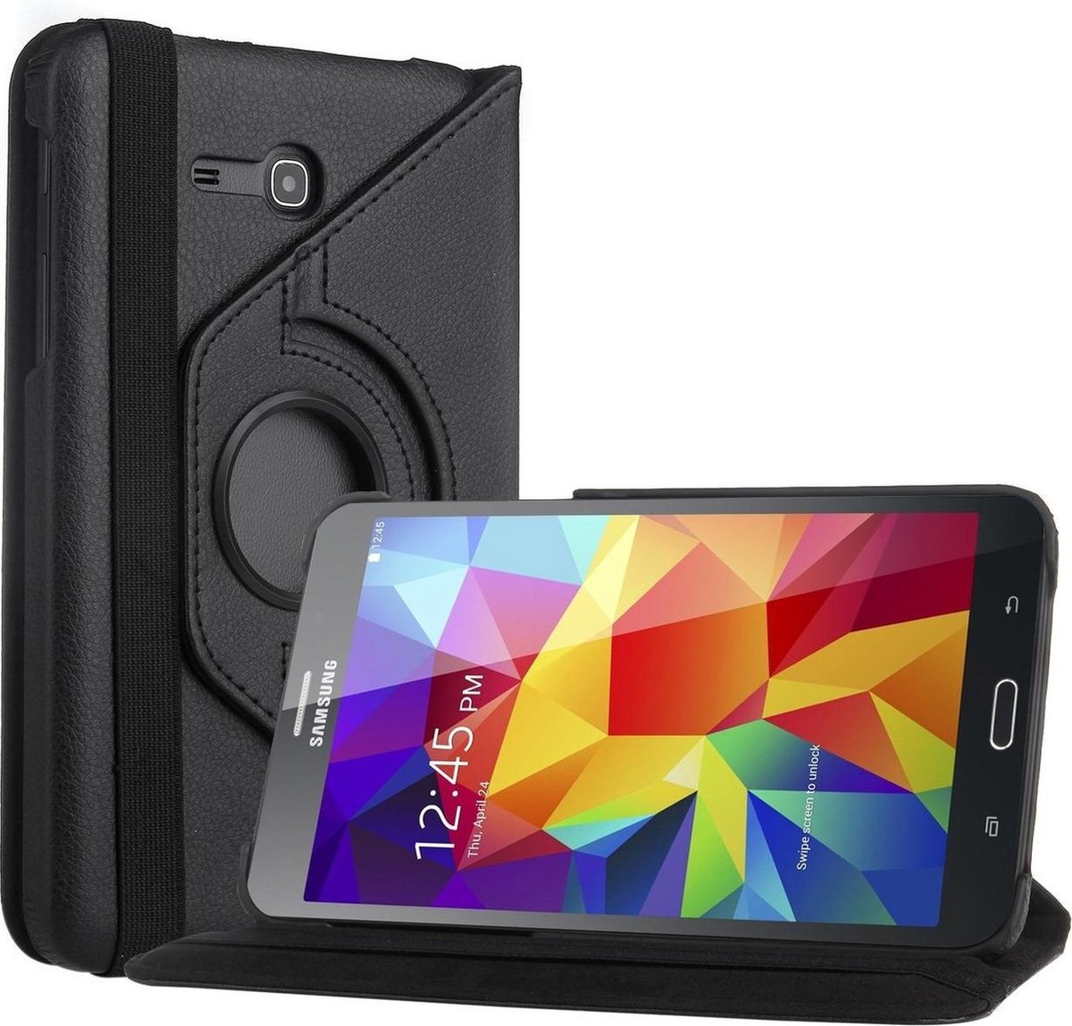 Samsung TAB 3 lite 7.0 inch hoesje 360 graden draaibaar met Multi-stand -Zwart