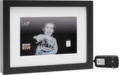 Deknudt Frames fotolijst - LED - zwart met passe-partout - foto 15x20